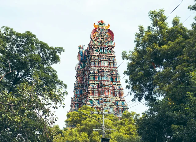 Meenakshi Amman Temple tower in Madurai
