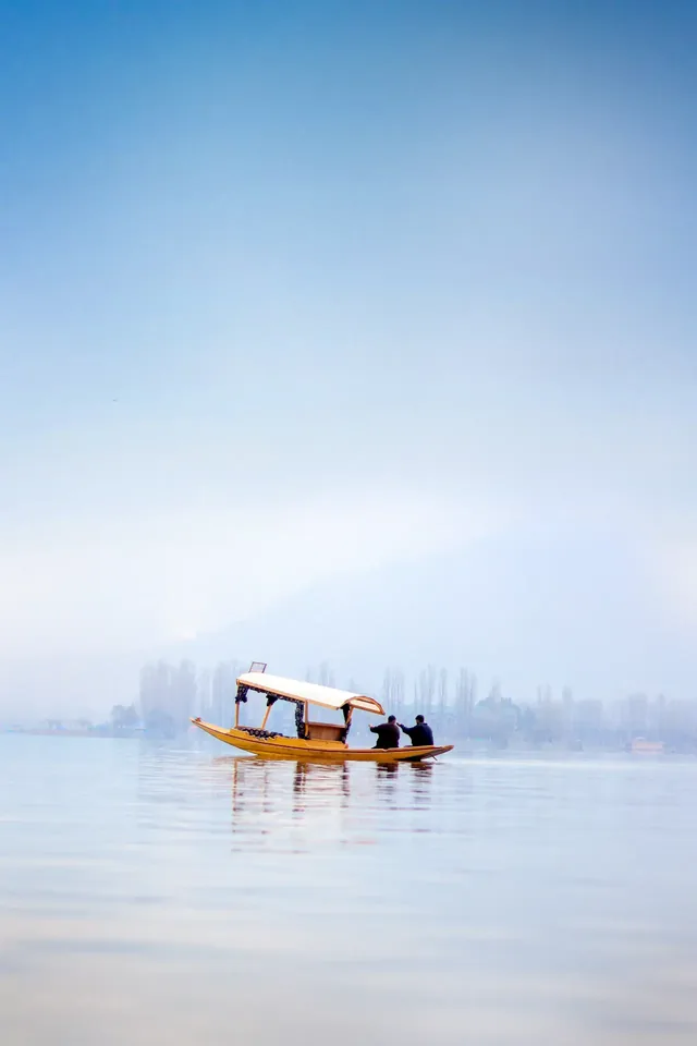 A boat on Dal Lake, Srinagar