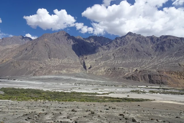 Shyok Valley landscape near Turtuk in Ladakh