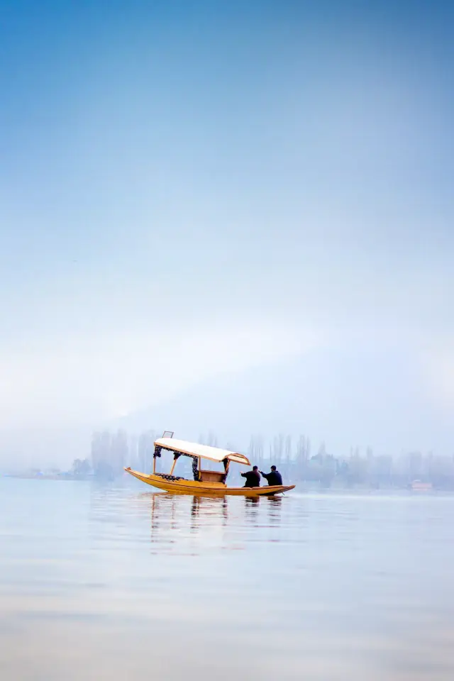 A boat on Dal Lake, Srinagar